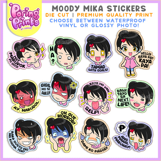 Die Cut Stickers | Moody Mika-chan