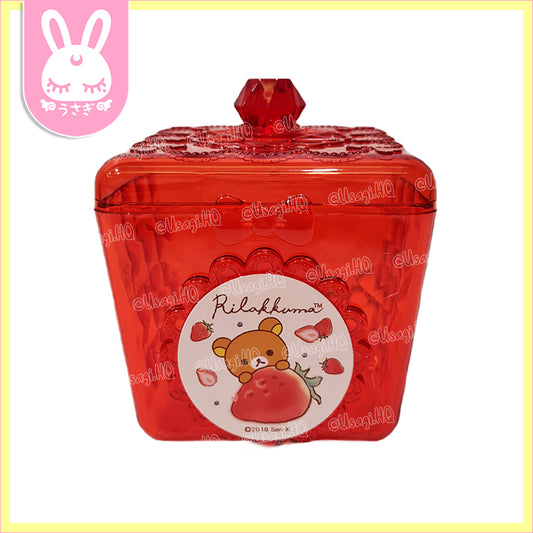 Rilakkuma Kawaii Strawberry Diamond Acrylic Canister