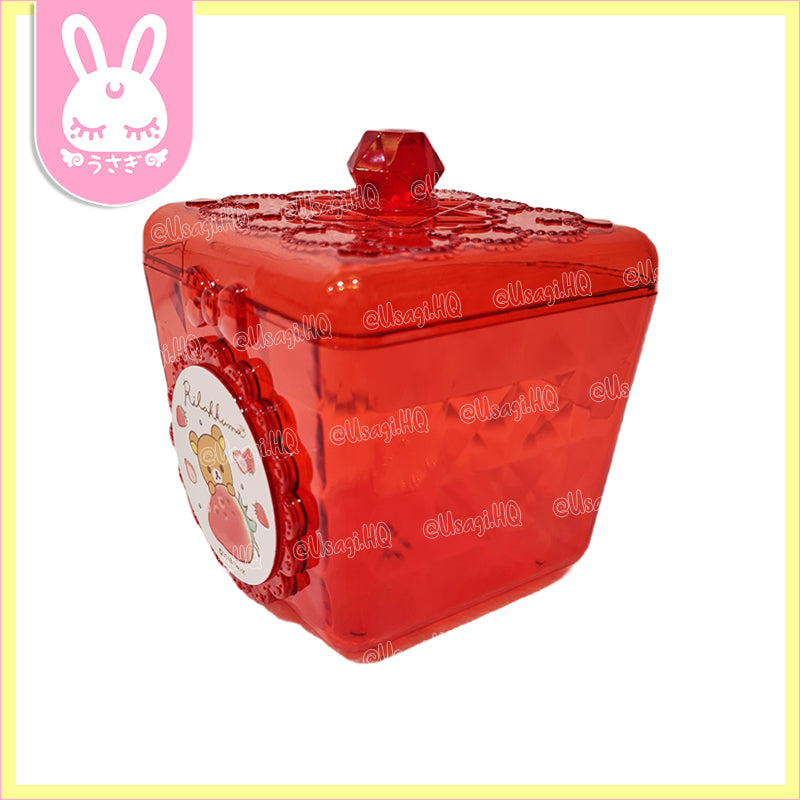 Rilakkuma Kawaii Strawberry Diamond Acrylic Canister