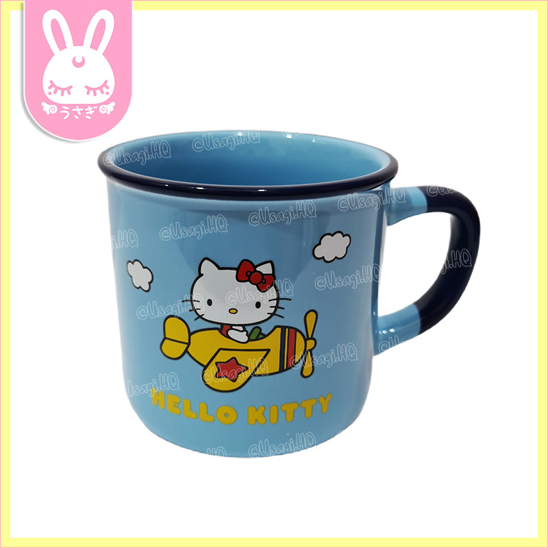 Hello Kitty Classic Enamel-style Ceramic Coffee Mug | Blue
