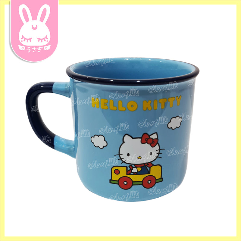 Hello Kitty Classic Enamel-style Ceramic Coffee Mug | Blue