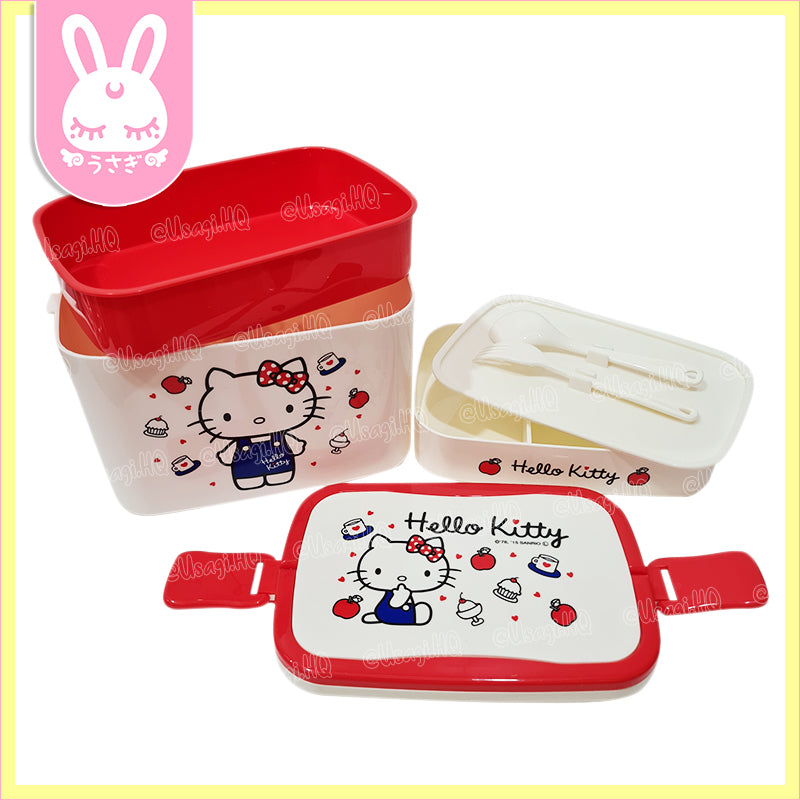 Hello Kitty French Color Large 3-Layered Bento Box Set