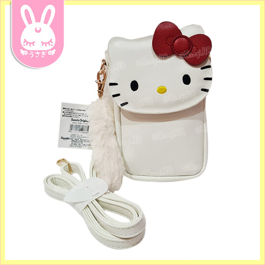 Hello Kitty Posh Leatherette Mobile Phone Sling Bag with Fur Charm