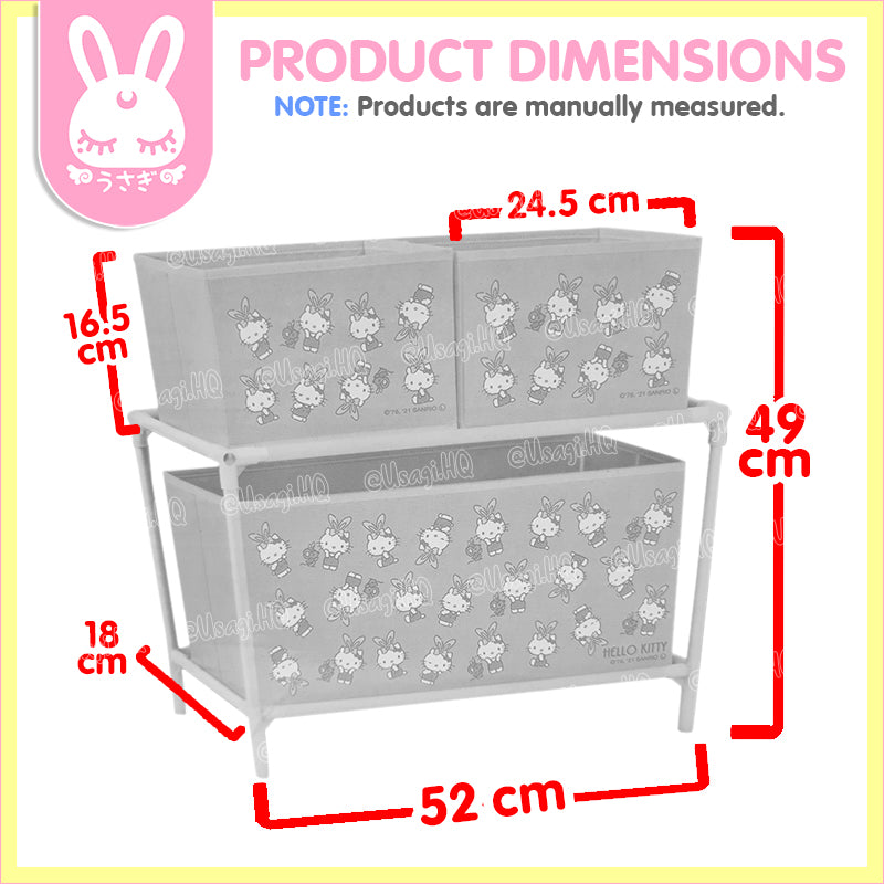 My Melody Usamimi 2-Tier 3-Box Storage Shelf