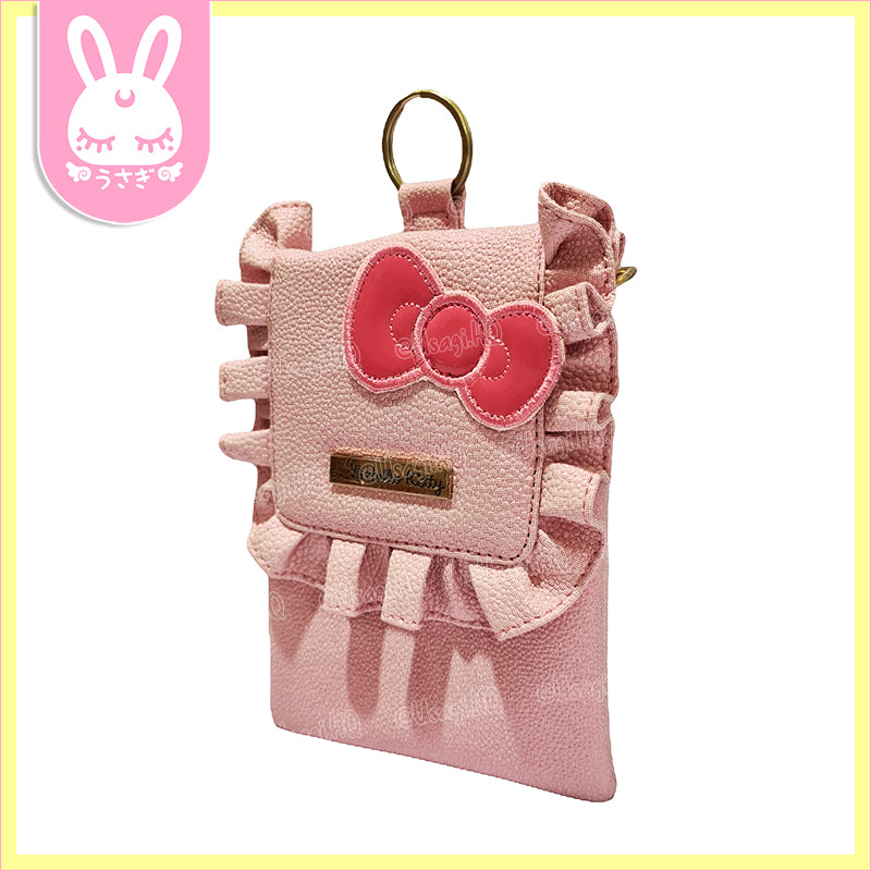 Hello Kitty Ruffled Glitter Phone & ID/Beep Card Sling Bag