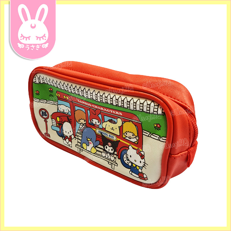 Sanrio Characters School Bus Standing Utility Purse