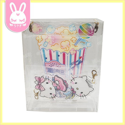 Hello Kitty & Dear Daniel Kawaii Popcorn Acrylic Charm & Stand Set