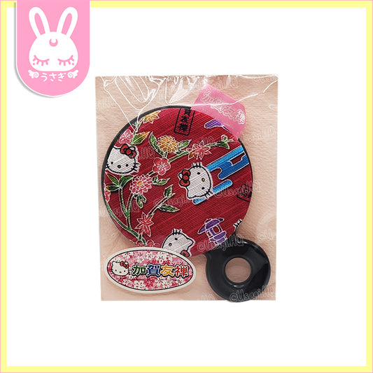 Hello Kitty Traditional Japanese Kaga Yuzen Compact Mirror