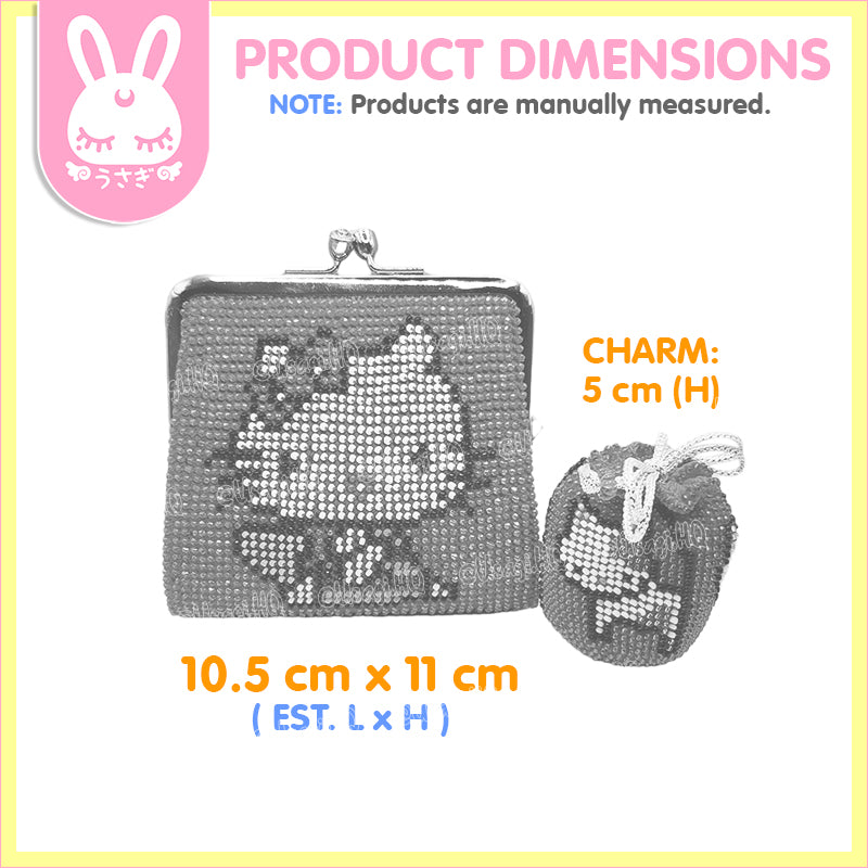 Hello Kitty Classic Shiny Beaded Coin Purse with Charm