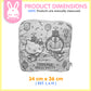 Doraemon x Hello Kitty Collaboration Let's Party! Mochi Mochi Square Plush Cushion | 36cm