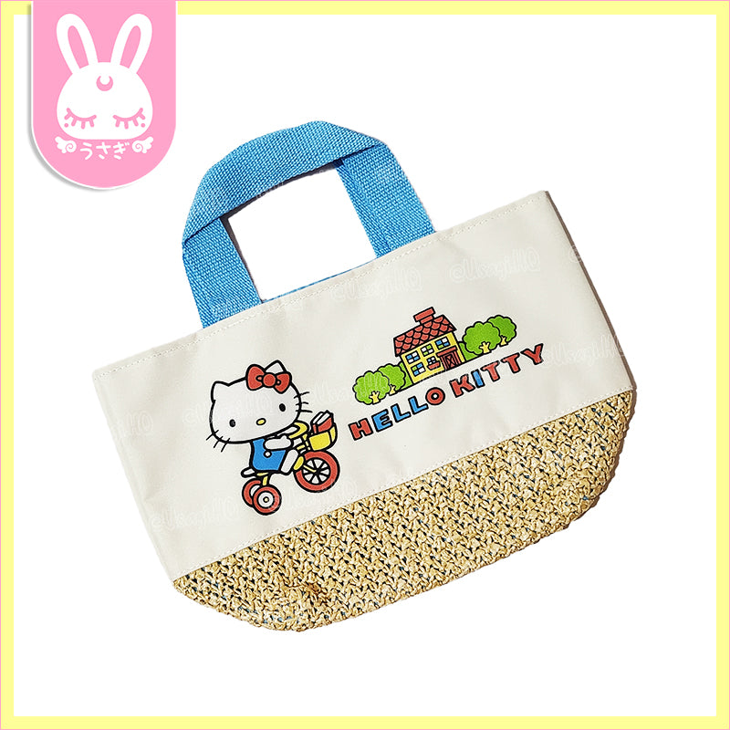 Hello Kitty x Lawson Collaboration Basket-Style Handbag | Blue