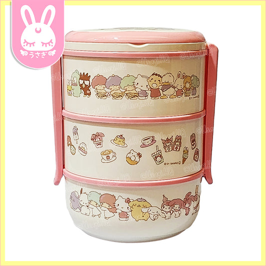 Sanrio Characters Kamatekyun 3-Layered Picnic Bento Box Set