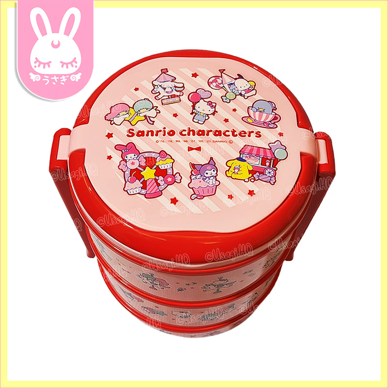 Sanrio Characters Candy Land 3-Layered Picnic Bento Box Set