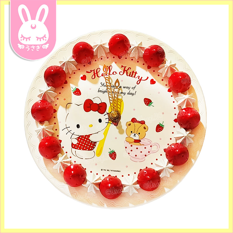 Hello Kitty Strawberry Cake Decorative Clock