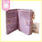 Kuromi Classy Lavender Bow Tri-Fold Luxury Wallet