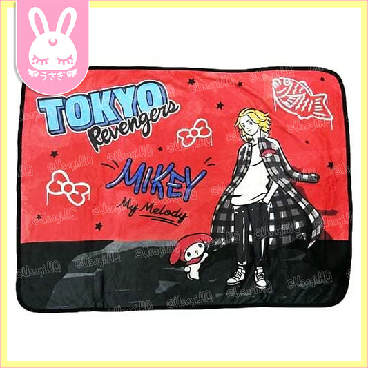 Sanrio x Tokyo Revengers Collaboration Premium Fluffy Blanket | My Melody x Mikey