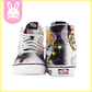 Sailor Moon x VANS Black/Pink Glow-in-the-Dark SK8-HI Sneakers | MN US7 / WM US8.5