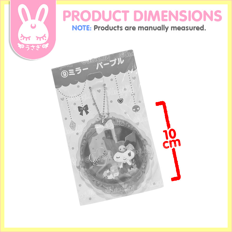 Kuromi Purple Lolita Acrylic Mirror Bag Charm